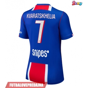 Lacne Ženy Futbalové dres Paris Saint-Germain Khvicha Kvaratskhelia #7 2026-27 Krátky Rukáv - Domáci